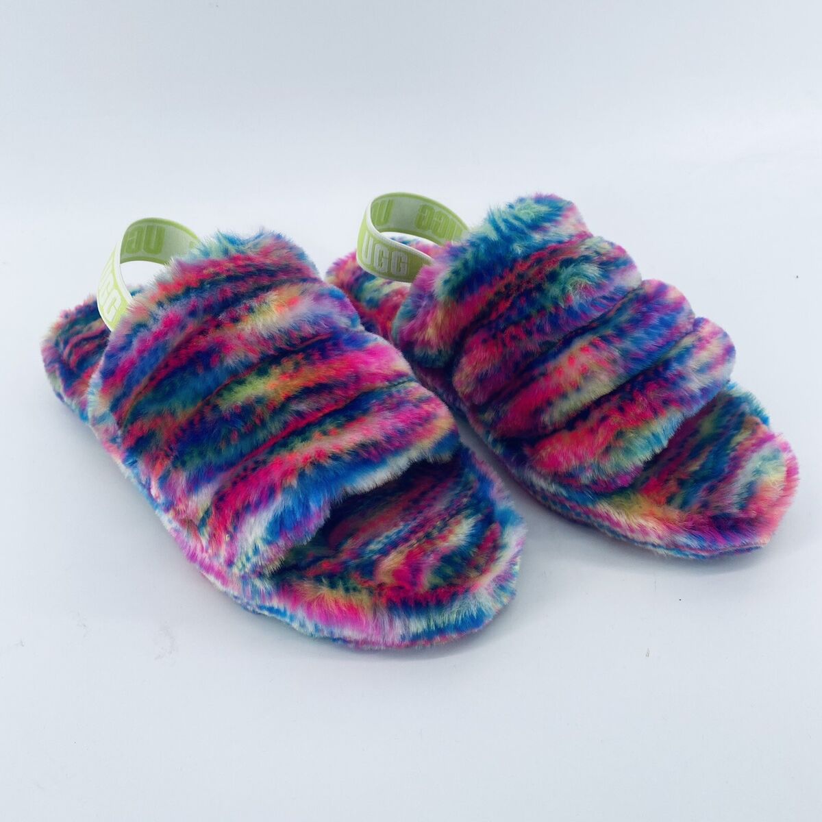 UGG カラフルファーサンダル Fluff Yeah Pixelate 1125007-WHT_1.png?_s=RAABAB0