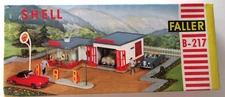 HO Scale 1/87 Faller B-217 SHEL GAS Station Structure Kit For Model Railroad NIB