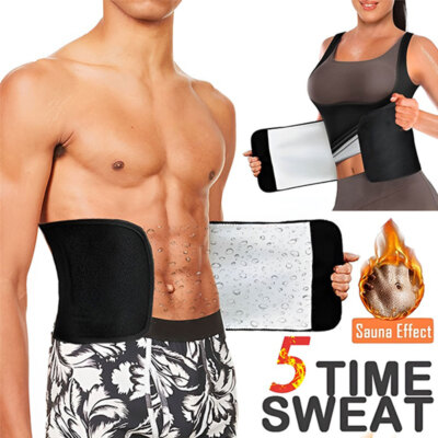 Men Fat Burning Thermo Tummy Tuck Belt Body Shaper Girdle Slimming Waist Trainer