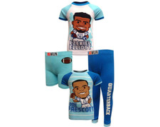 Komar Kids Boys' Dallas Cowboys Ezekiel Elliott and Dak Prescott Pajamas, Size 5