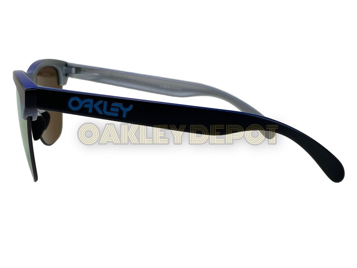✓🕶️ OAKLEY FROGSKINS LITE 009374 BLACK FADE SILVER/24K IRIDIUM