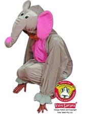 Disfraz de elefante safari para niños; traje completo; unisex pequeño (2-4 años)