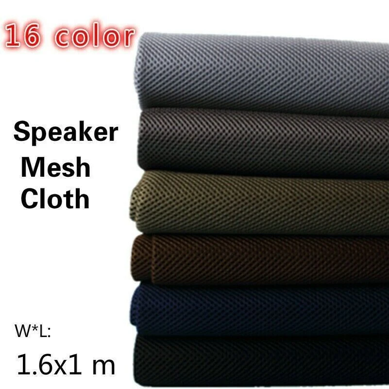 16 Colors Speaker Grille Cloth Stereo Mesh Fabric Radio Grille Restoration Black