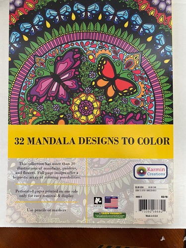 Karmin Creations Mandalas Adult Coloring Books (2) | eBay