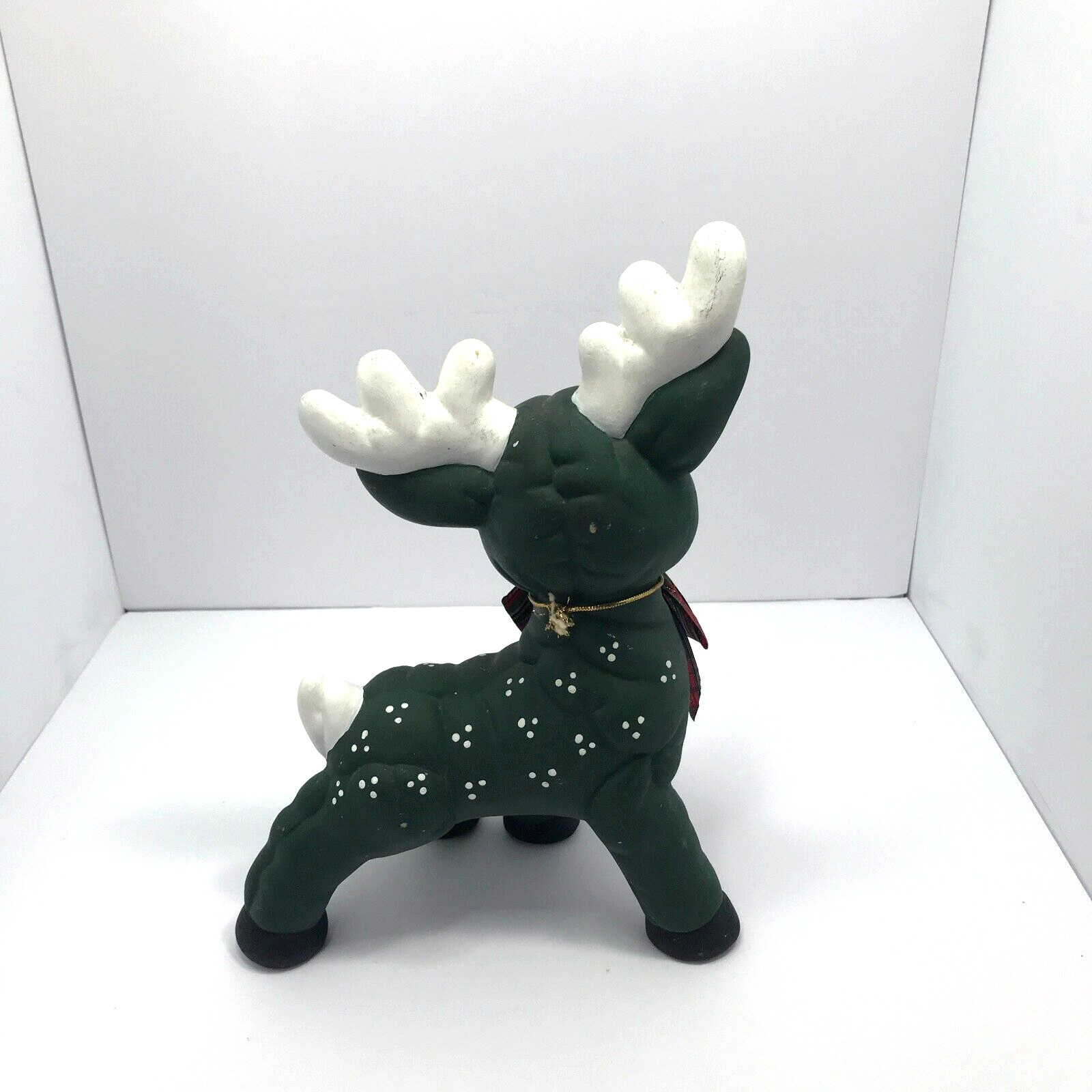 VTG Kimble Mold Reindeer Forest Green Ceramic Winter Holiday Christmas READ