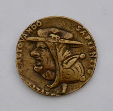 17th CENTURY ANTI-CATHOLIC MEDAL/TOKEN, FEATURING THE POPE AND THE DEVIL