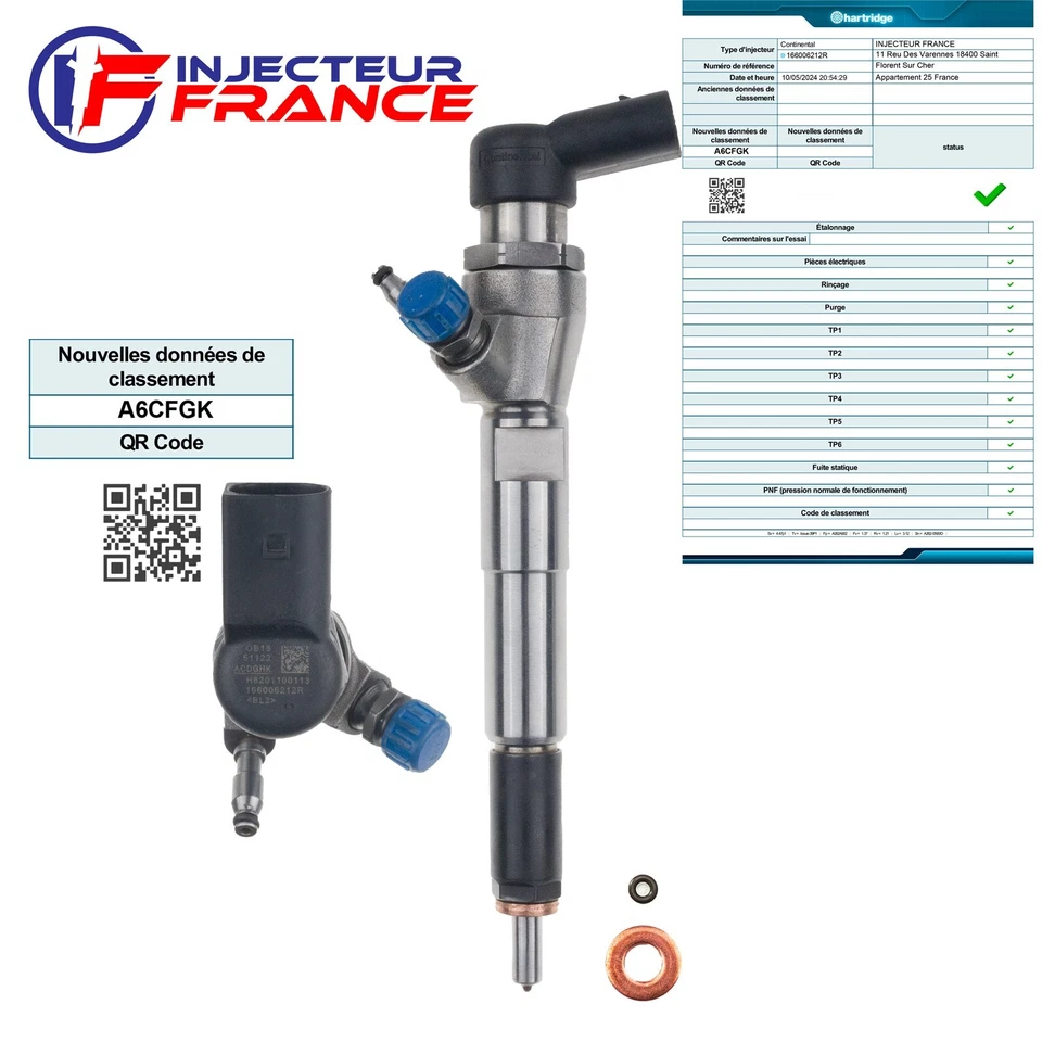 H8201100113 Siemens Injecteur Renault Nissan Dacia Mercedes 1.5 dCi 166006212R - Photo 2/4