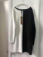 Stunning Phase Eight Dress Size 10 BNWT RRP £89 Black White Shift Dress