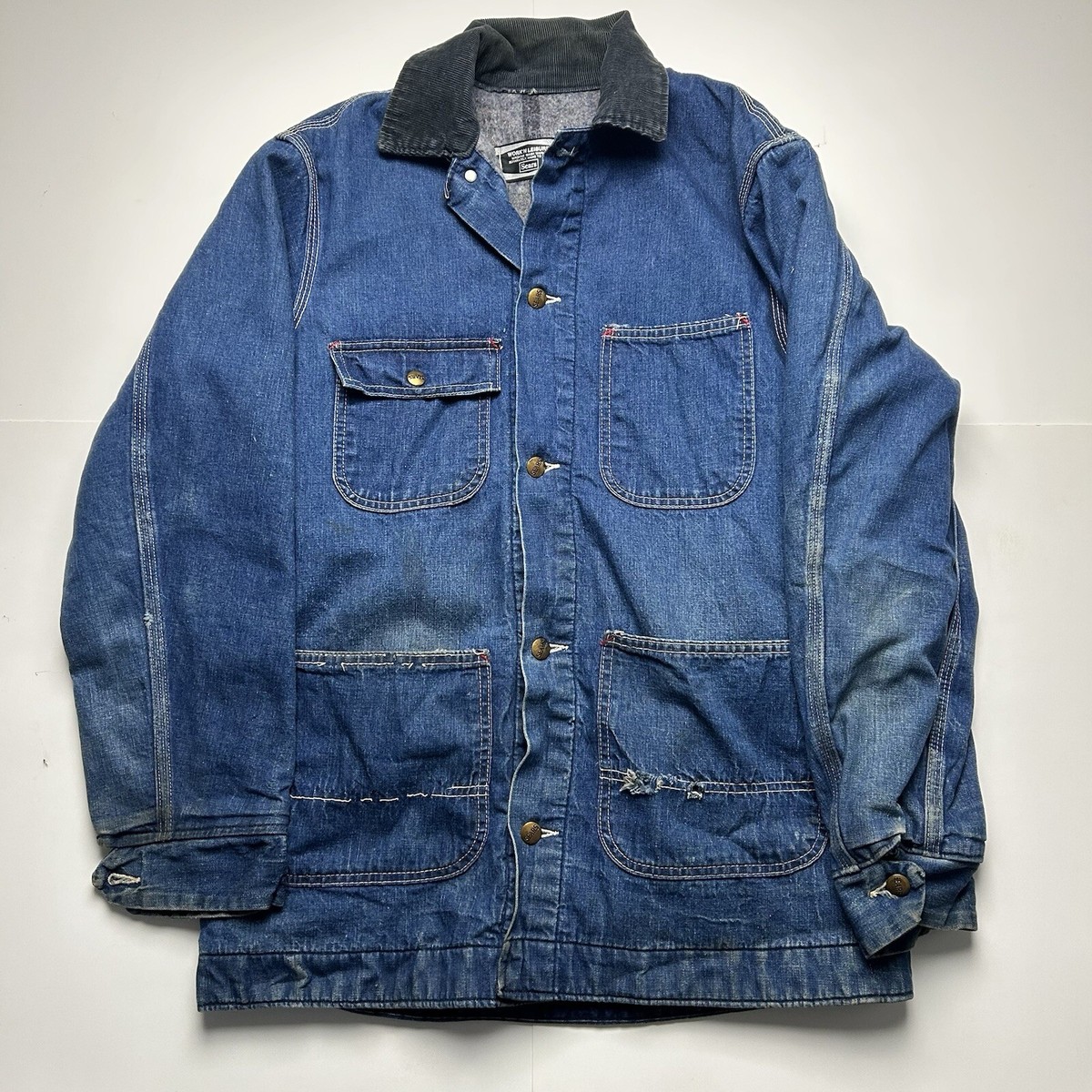 ジャケット・アウター 70s Vintage Sears Blanket Denim Coverall Sears Work Leisure] Coverall Denim Jacket with Vintage