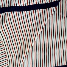 UNBRANDED STRIPES WHITE SQUARE silk scarf 19 in A72