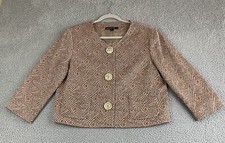 Lafayette 148 New York Size 14 Cotton Viscose Blazer Bomber Jacket Exquisite