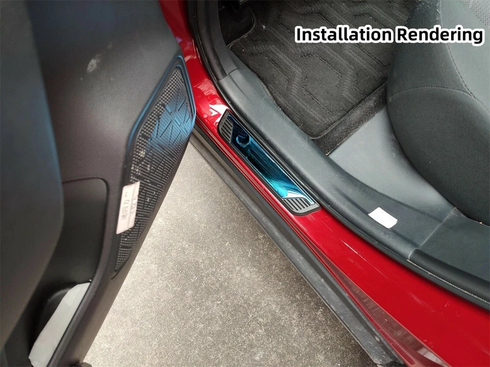 Protector de placa de desgaste de umbral de puerta para Nissan Pathfinder exclusivo acero inoxidable 4x Foto 4 de 4