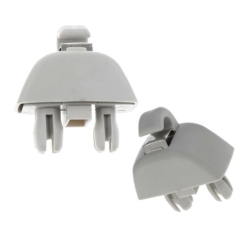 4F0857561 2Pcs Sun Visor Support Clip Retainer Compatible with A6 Grey - Picture 2 of 5