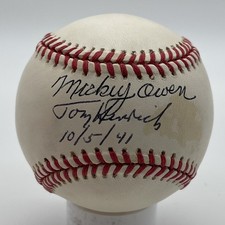 Mickey Owen/Henrich Tommy Dual-Signed/Inscr ONL Baseball PSA/DNA 206308