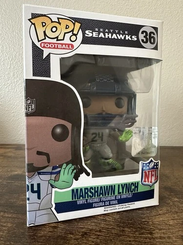 Funko Pop! NFL Seattle Seahawks Marshawn Lynch Beast Mode Grey Uniform
