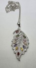 NOVICA Multi-Gemstone (925 Sterling Silver) Leaf Pendant Necklace — photo 4