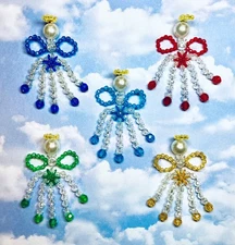 Ice Angels Christmas Ornament Bead Kit  3-1/2" high  Makes 5 NEW