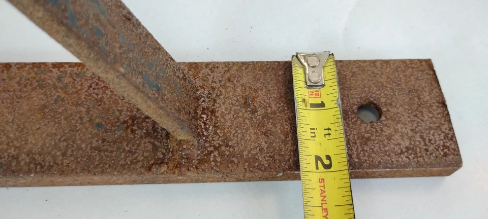 Soporte grande antiguo de hierro forjado soporte para letreros comerciales colgante de doble cara desplazamiento de 42" Foto 4 de 4