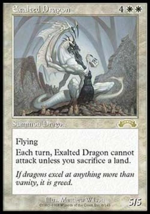 MTG English Exalted Dragon NM Normal Exodus