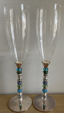 Set 2 Bicchieri Vintage Ottaviani Murano Collezione Champagne Flauti