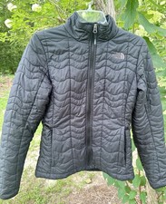 THE NORTH FACE Women  s Quilted Puffer Jacket Black Size S Lightweight Full Zip