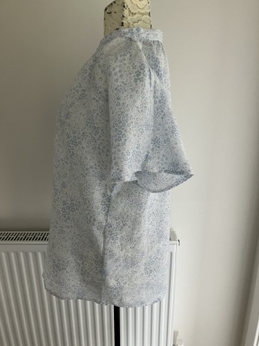 Lands End Size S Pure Linen Blouse Short Sleeve - Picture 8 of 16