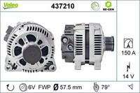 Valeo Generator 437210 FüR CitroËN Fiat Lancia Peugeot Suzuki