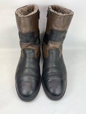 Vintage 80s Salamander Leather Fur Lined Winter Boots US 9 Made in Germany
