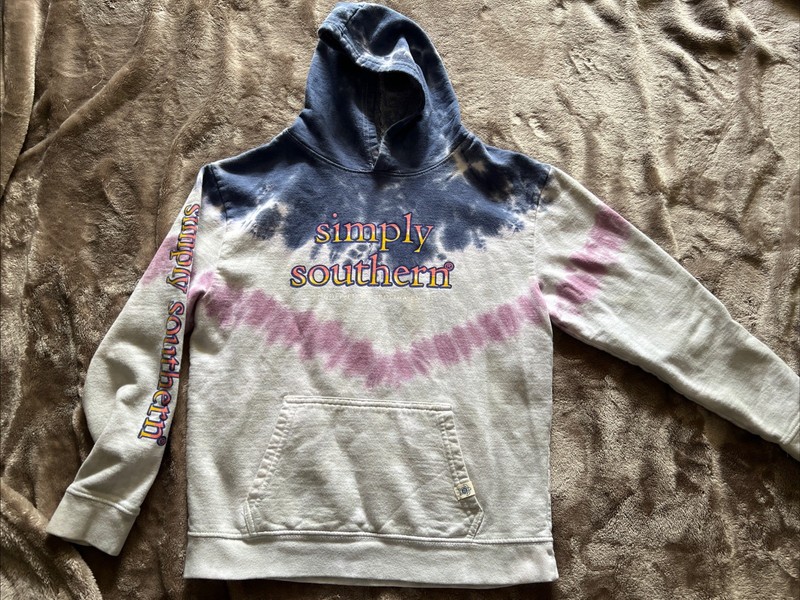 Simply Southern Youth L Hoodie Sweater Mountain Air Don’t Care Sunset, Mountain