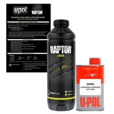 Raptor Black Urethane Spray-on Truck Bed Liner Kit 1 Quart Raptor Black Urethane Spray-on Truck Bed Liner Kit 1 Quart