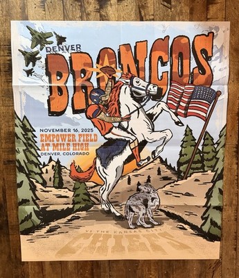Denver Broncos Program Vs Kansas City Chiefs Unfolds As A Poster - 11/16/2025