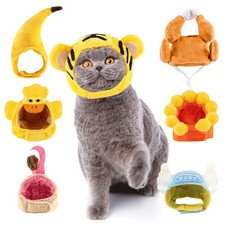 Cat Costumes Halloween Hat Outfits with Ears Funny Cat Hat Small Dog Kitten Chri