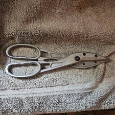 Stahlschere Stahlklingenstahlgriff silberfarben Einzelstück Metall Handschere