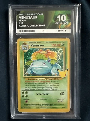 Pokémon TCG 2021 Celebrations VENASAUR Holo Ace 10 Gem Mint