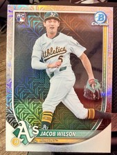 2025 Bowman Jacob Wilson Mega Box Mojo Refractor Rookie Athletics