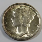 1934 Mercury Dime FSB Full Split Bands