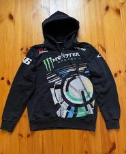 Yamaha Monster Valentino Rossi VR46 Zip Hoodie Vintage Men's Black Size: XL