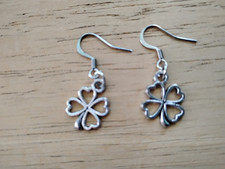 Silver Shamrock Earrings Irish Celtic Charm St Patrick's day FREE SHIPPING