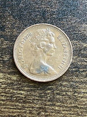 1976 Great Britain UK One 1 New Penny XF Extremely Fine Actual Coin TC4871*