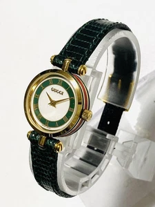 Montre pour femme GUCCI véritable ceinture Sherry Line en acier inoxydable du Japon y6612