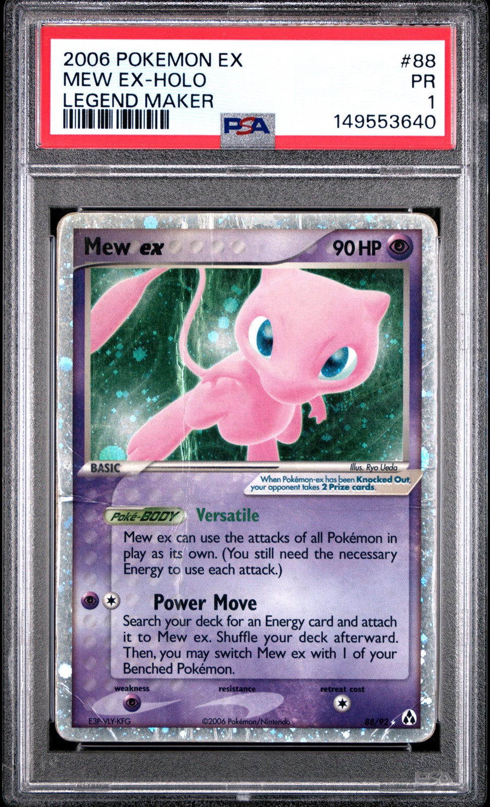 2006 POKEMON EX LEGEND MAKER #88 MEW EX-HOLO PSA 1