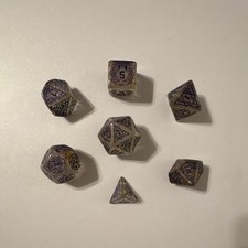 D D Dungeons And Dragons Roleplaying Giant Large Dice Set Frost Purple Numbers