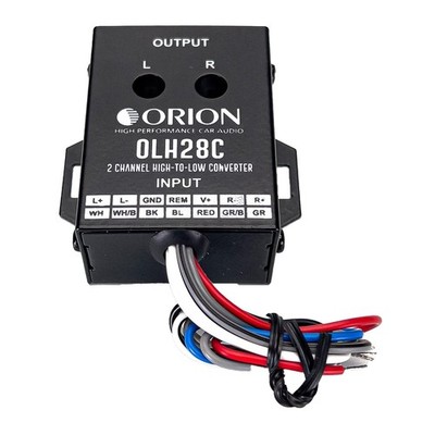 Orion OLH28C 2-Channel High-to-Low Converter   Speaker Wire to RCA Line Output,