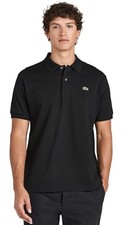 Lacoste Men's Short Sleeve Classic Pique Polo Shirt Black Size XL