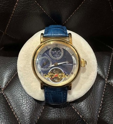 Constantin Weisz Watch 43mm Milled Goldtone Chronograph Day & Night display