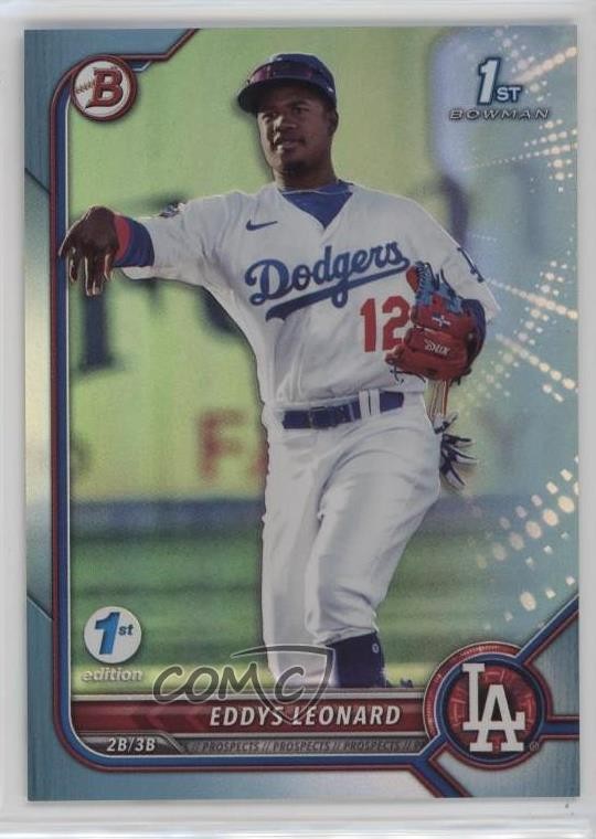 2022 Bowman 1st Edition Sky Blue Foil Eddys Leonard #BPPF-57 0w7
