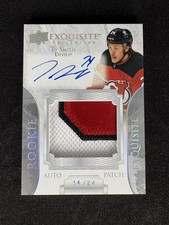 Ty Smith 2020-21 Upper Deck The Cup Exquisite Rookie Patch Auto 14/24 True RC