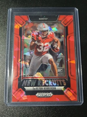 TreVeyon Henderson - Prizm Draft 2025 - Patriots - New Recruits - Red Ice - RC