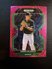 Owen Murphy 2022 Panini Prizm Draft Picks Neon Pink Velocity PDP20