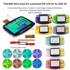 V5 3.0'' Laminated 720x480 Retro Pixel LCD Mod Printed Shell For Gameboy Advance